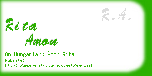 rita amon business card