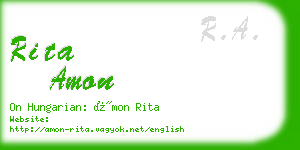 rita amon business card